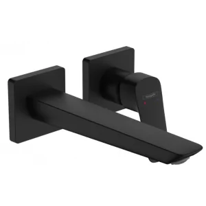 HANSGROHE 71256670 Logis Jednouchwytowa bateria umywalkowa ?cienna Fine, podtynkowa z wyelwk? 20,5 cm Czarny Matowy - Baterie umywalkowe - miniaturka - grafika 1