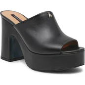 Sandały damskie - Patrizia Pepe Skórzane klapki na słupku - miniaturka - grafika 1