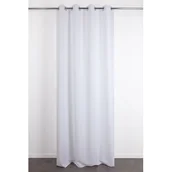 Zasłony - Zasłona 135 x 240 cm 8 przelotek biała - miniaturka - grafika 1