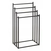 Wieszaki łazienkowe - Czarny stojak na ręczniki czteroramienny L9-M04 - miniaturka - grafika 1