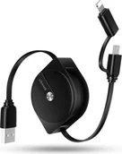 Kable USB - Kabel USB Usams USB-A - 1 m Czarny SJ192USB01 - miniaturka - grafika 1