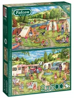 Puzzle - Puzzle 2x500 Falcon Namiot/Przyczepa G3 - Jumbo - miniaturka - grafika 1