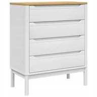Komody - Komoda Floro, biała, lite drewno sosnowe - miniaturka - grafika 1
