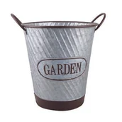 Pozostałe akcesoria do uprawy roślin - Pojemnik garden okr. Cynk/brąz 29 x 30,5 x 30,5 cm - miniaturka - grafika 1