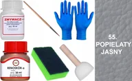 Środki do obuwia i ubrań - POPIELATY JASNY 55 Renoskór ZESTAW DO RENOWACJI SKÓRY LICOWEJ Farba Zmywacz - miniaturka - grafika 1
