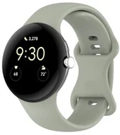 Akcesoria do smartwatchy - Bizon Silikonowy pasek Strap Watch Silicone 41mm do Google Pixel Watch 3/Watch 2/Watch 1, khaki - miniaturka - grafika 1