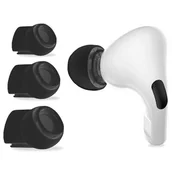 Inne akcesoria audio-wideo - Nakładki na słuchawki TECH-PROTECT Ear Tips do Apple Airpods Pro 1/2 Czarny - miniaturka - grafika 1