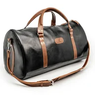 Torby podróżne - Beavercraft Journey – Skórzana torba podróżna Duffel, Czarna LC_Journey_Black - miniaturka - grafika 1