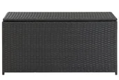 Skrzynie ogrodowe - Czarna rattanowa skrzynia do ogrodu E2-B50 - miniaturka - grafika 1