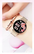 Smartwatch - Smartwatch Opaska Zegarek Damski Bluetooth 280 mah 4 Paski W Zestawie - miniaturka - grafika 1