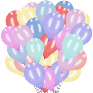 Balony kolorowe 100 szt. na urodziny wesele imprezy pastelowe - Wesele i ślub - miniaturka - grafika 1