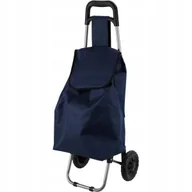 Torby i wózki na zakupy - WÓZEK TORBA NA KÓLKACH NA ZAKUPY ZE STELAŻEM 33L GRANATOWY - miniaturka - grafika 1