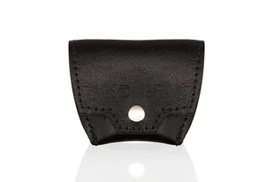Skórzana bilonówka, portfel na monety ciemnobrązowy Solier SA10 - SOLIER - Portfele - miniaturka - grafika 1