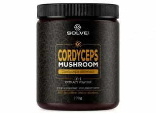 Cordyceps (Cordyceps Sinensis) 10:1 Mushroom powder 100g SOLVE LABS - Układ nerwowy - miniaturka - grafika 1