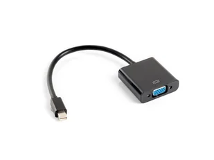 Lanberg AD-0006-BK adapter kablowy 0,2 m VGA (D-Sub) Mini DisplayPort Czarny - Adaptery i przejściówki - miniaturka - grafika 3