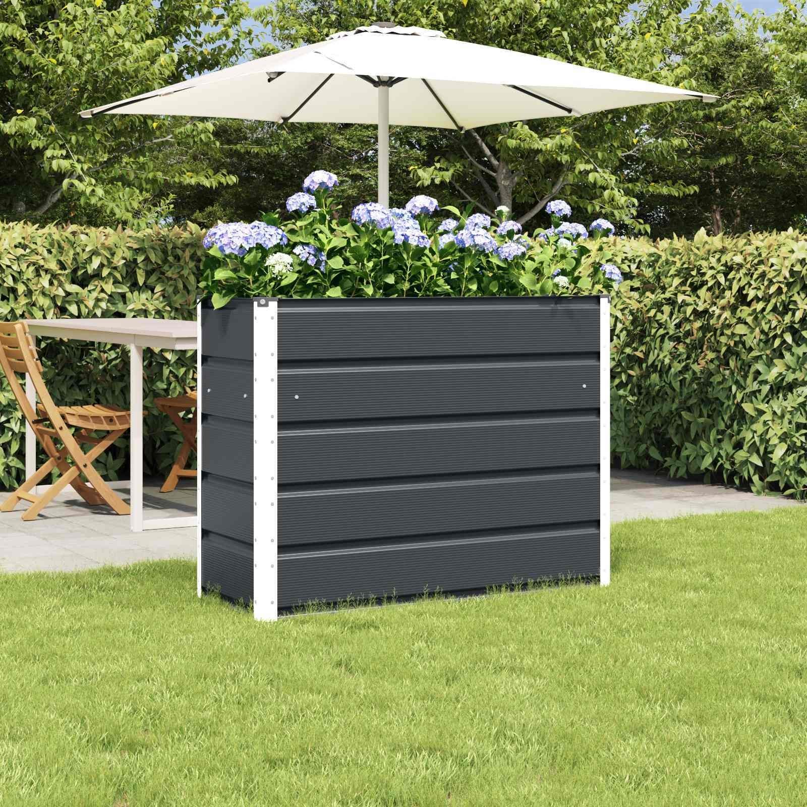 vidaXL Donica Antracyt 100 x 40 x 75 cm Stal