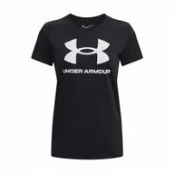 Koszulki sportowe damskie - Koszulka damska Under Armour Rival Logo SS Rozmiar: XS / Kolor: czarny - miniaturka - grafika 1