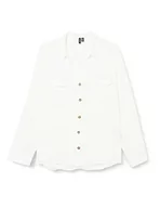 Koszule damskie - VERO MODA Koszula damska VMBUMPY L/S Shirt New NOOS TLL, Snow White, XS-Tall - miniaturka - grafika 1