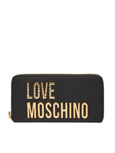 LOVE MOSCHINO Duży Portfel Damski JC5692PP0NKD000A Czarny - Portfele - miniaturka - grafika 1