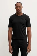 Koszulki męskie - Salewa t-shirt sportowy Eagle Vocab męski kolor czarny gładki 00.0000029198 - miniaturka - grafika 1