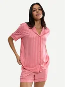 Piżamy damskie - Triumph Koszulka piżamowa Boyfriend 10227193 Różowy Regular Fit - miniaturka - grafika 1