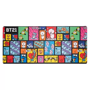 LINE FRIENDS BT21 - Mata gamingowa / na biurko XXL - Podkładki pod mysz - miniaturka - grafika 1