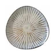 Talerze - Fine Dine TALERZ TRÓJKĄTNY AMMONITE 19 cm PORCELANA EARTH COLOURS - miniaturka - grafika 1