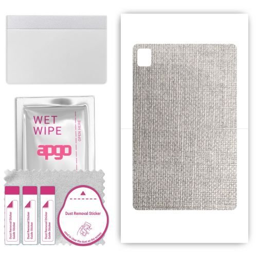 folia naklejka skórka strukturalna na TYŁ do TCL 10 TabMax 4G - Tkanina Denim Szary - apgo SKINS