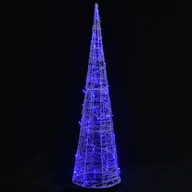 Oświetlenie świąteczne - vidaXL vidaXL Stożek dekoracyjny, akrylowy, niebieski, LED, 120 cm - miniaturka - grafika 1