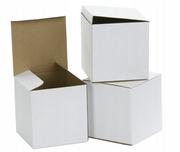 Pudełka i szkatułki - Pudełko karton fasonowe BIAŁE kwadrat 10 x 10 x 10 - miniaturka - grafika 1