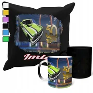 Gadżety dla niej i dla niego - ZESTAW KUBEK MAGICZNY + POSZEWKA Z PODUSZKĄ- PREZENT SAMOCHODZIKI + IMIĘ - miniaturka - grafika 1