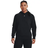Bluzy sportowe damskie - Damska bluza dresowa nierozpinana z kapturem Under Armour UA Rival Fleece Hoodie - czarna - UNDER ARMOUR - miniaturka - grafika 1