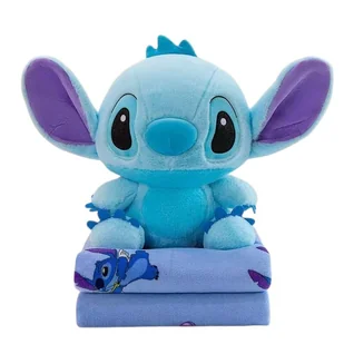 Maskotka Pluszowa Stitch 40 cm z Kocykiem - Urocza Przytulanka dla Dzieci - Maskotki i pluszaki - miniaturka - grafika 1