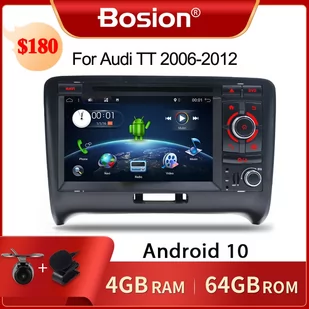 AliExpress Bosion 4G 64G Android 10.0 2 DIN samochodowy odtwarzacz DVD GPS dla Audi TT MK2 8J 2006 2007 2008 - Motoryzacja Outlet - miniaturka - grafika 1