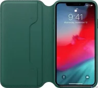 Etui i futerały do telefonów - Etui do iPhone XS Max Apple Leather Folio Zielone - miniaturka - grafika 1