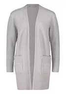 Swetry damskie - Betty & Co Damski kardigan z dzianiny, Light Silver Melange, 36 - miniaturka - grafika 1