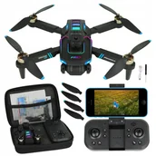 Zabawki zdalnie sterowane - DRON DLA DZIECI 2 kamery silniki BEZSZCZOTKOWE zawis WIFI ZABAWKA + APP - miniaturka - grafika 1