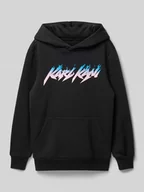 Swetry dla chłopców - Bluza z kapturem i nadrukiem z logo model ‘Kani Flames’ - miniaturka - grafika 1