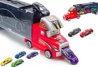 Samochody i pojazdy dla dzieci - Tir Laweta 6 Resoraków Wyrzutnia Walizka Na 12 Aut - miniaturka - grafika 1