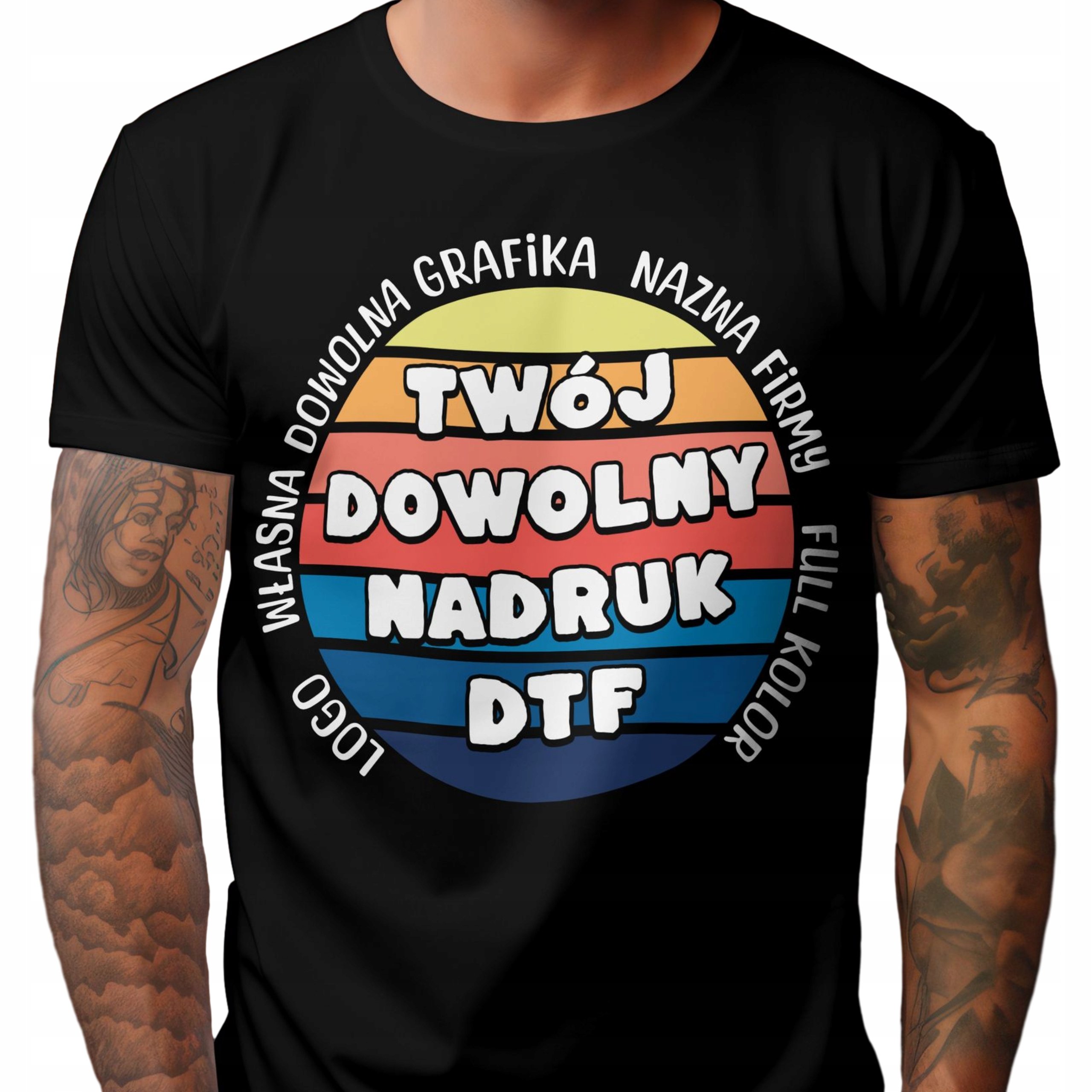 T-shirt Koszulka Z Własnym Nadrukiem Napis Logo Zdjęcie Dowolna Grafika L