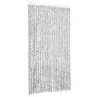 Zasłony - vidaXL Zasłona na muchę jasnoszara i ciemnoszara 100x230 cm szenilowa - miniaturka - grafika 1