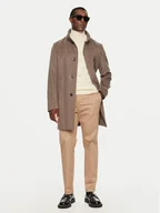 Płaszcze męskie - Boss Płaszcz wełniany H-Hyde 50525764 Beżowy Slim Fit - miniaturka - grafika 1