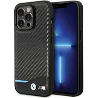 Etui i futerały do telefonów - Etui Bmw Bmhcp13X22Nbck Iphone 13 Pro Max 6.7" Czarny/Black Hardcase Leather Carbon - miniaturka - grafika 1