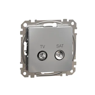 Schneider Gniazdo antenowe TV/SAT końcowe (4dB) SEDNA Design & Elements srebrne aluminium - Gniazdka elektryczne - miniaturka - grafika 1