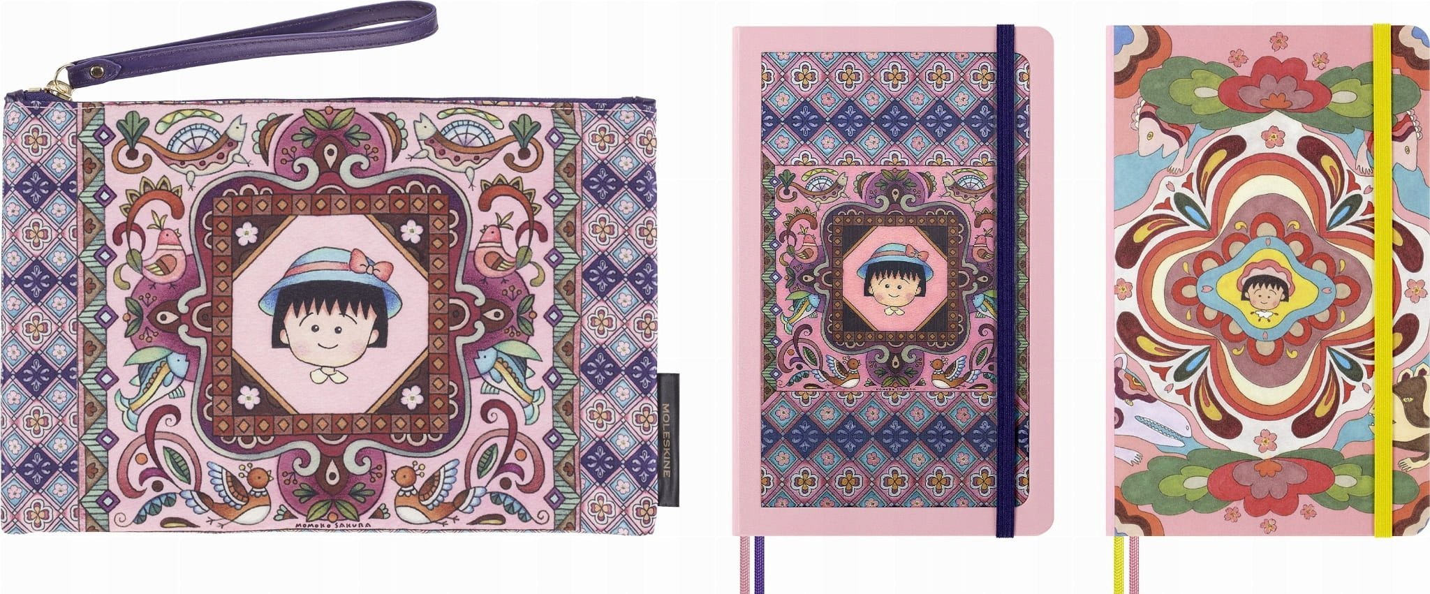 Zestaw MOLESKINE Sakura Maruko 2024, 2 notatniki + saszetka, edycja limitowana