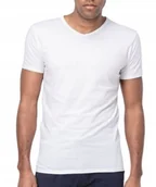 Koszulki męskie - TOMMY HILFIGER MĘSKI T-SHIRT ECRU DOPASOWANY M JSE - miniaturka - grafika 1