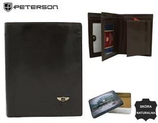 Elegancki, duży portfel męski ze skóry naturalnej — Peterson - Portfele - miniaturka - grafika 2