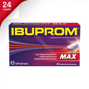 US Pharmacia Ibuprom Max 400mg 24 szt. - Przeziębienie i grypa - miniaturka - grafika 1