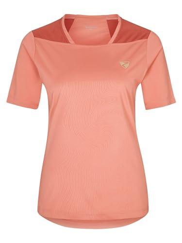 Ziener Damska koszulka funkcyjna NADELIA - rower | outdoor|fitness | sport - oddychająca, szybkoschnąca, z krótkim rękawem, mud Rose, 40
