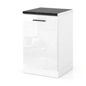 Szafki kuchenne - Szafka kuchenna stojąca z blatem modułowa 50cm spremium biały połysk - miniaturka - grafika 1